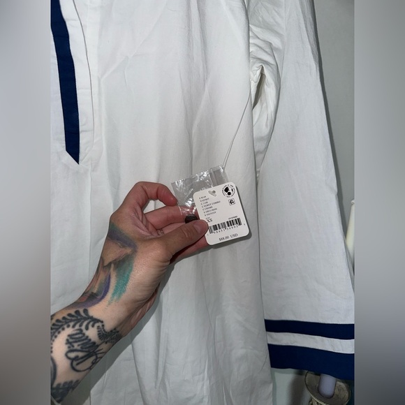 NWT Free People Georgia Mini Dress In Egret Combo - Picture 9 of 10